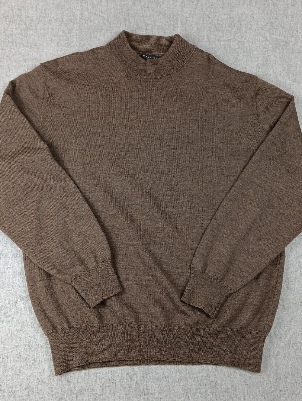Mark Shale Men's Brown Long Sleeves Wool Sweater Size XL